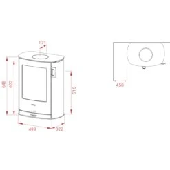 Jubilee Wall Wand-Kaminofen 4kW -Derofenfuchs Verkäufe jubilee15 wall masse 1280x1280