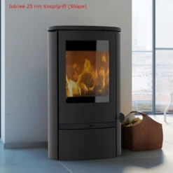 Jubilee 25 Kaminofen 6kW Schwarz -Derofenfuchs Verkäufe jubilee25 knopfgriff 1280x1280