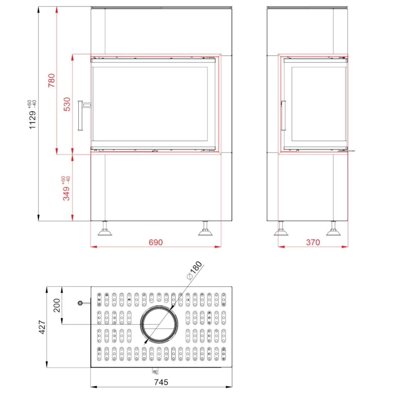 Kompakt 8CL Kaminofen Kaminbausatz 8kW Linksverglast 6 Kompakt 8CL Kaminofen Kaminbausatz 8kW Linksverglast – Bild 4