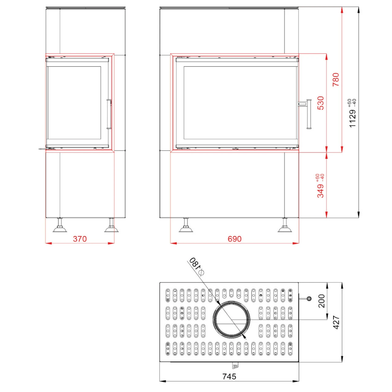 Kompakt 8CP Kaminofen Kaminbausatz 8kW Rechtsverglast 6 Kompakt 8CP Kaminofen Kaminbausatz 8kW Rechtsverglast – Bild 4