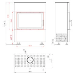 Kompakt 8 Kaminofen Kaminbausatz 8kW -Derofenfuchs Verkäufe kaminbausatz kompakt 8 masse 1280x1280