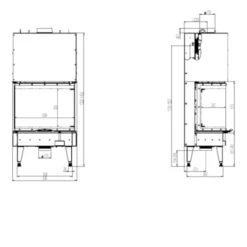 Panorama Kamineinsatz 64x33x51 S3 10kW -Derofenfuchs Verkäufe kamineinsatz 64x33x51 S3 masse1 1280x1280