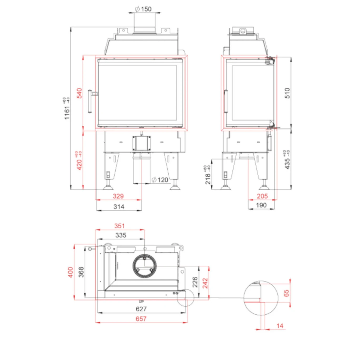 Feel 7CL Eck-Kamineinsatz 7kW Für Niedrigenergiehäuser 4 Feel 7CL Eck-Kamineinsatz 7kW Für Niedrigenergiehäuser – Bild 2