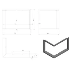Eck-Kamineinsatz VNL Links 12kW Hebetür -Derofenfuchs Verkäufe kamineinsatz vnl 700 480 blendrahmen masse 1280x1280