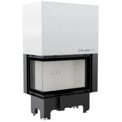 Eck-Kamineinsatz VNL Links 14kW Hebetür