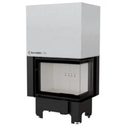 Eck-Kamineinsatz VNP Rechts 12kW Hebetür