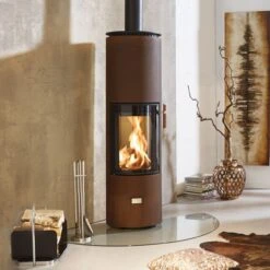 Solitherm Speicher-Kaminofen Corten-Stahl 6kW DIBT