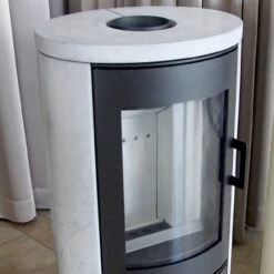 Koza AB/S/DR/BC Kaminofen Schwarz Beton Grau 8 KW -Derofenfuchs Verkäufe kaminofen koza a s dr beton grau web2 1280x1280