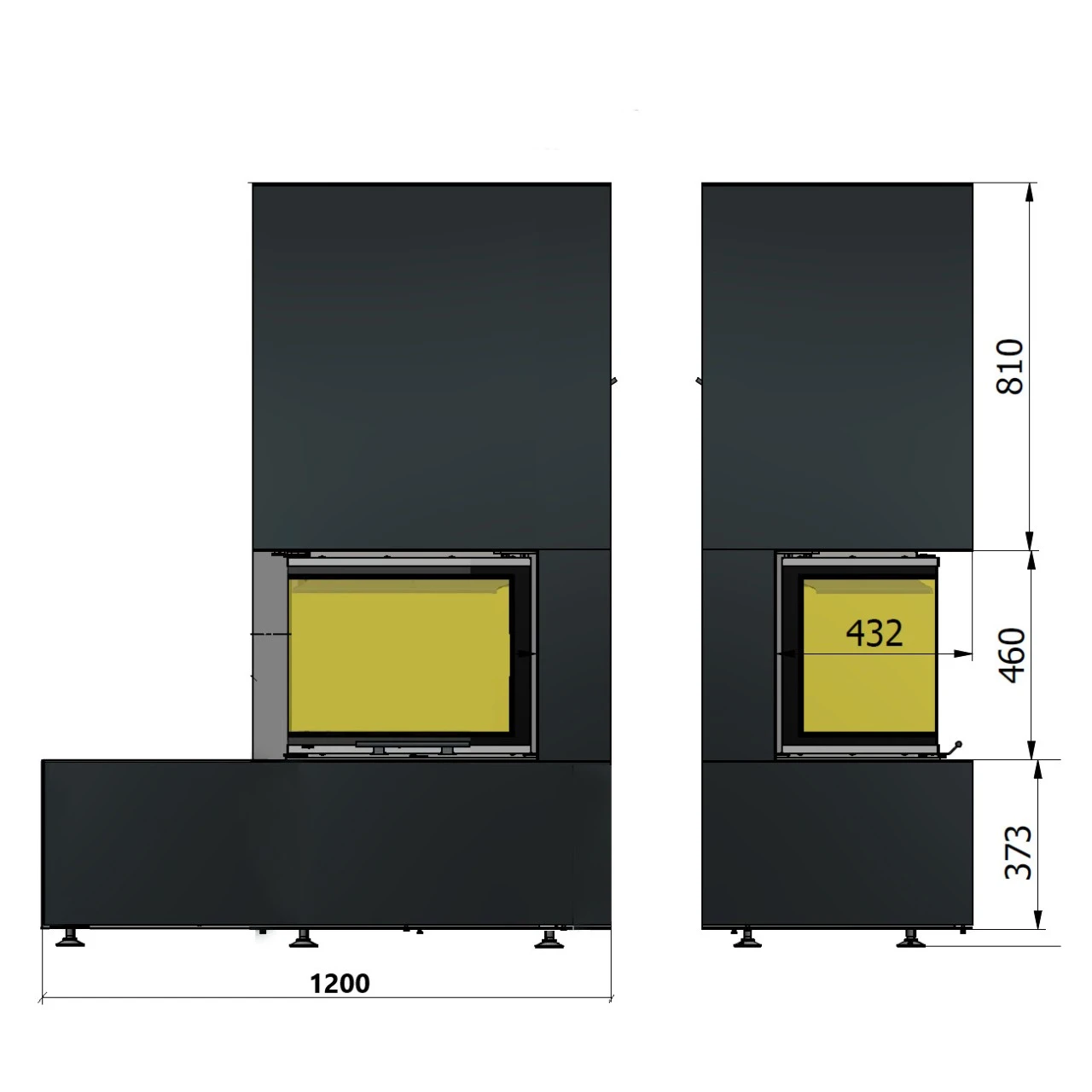 Eckamin Keramik Kaminbausatz Mit Bank Rechts 2PXLTH 6kW 9 Eckamin Keramik Kaminbausatz Mit Bank Rechts 2PXLTH 6kW – Bild 7