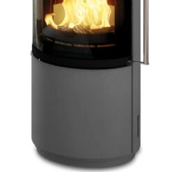 Akono Midi 180° Panorama Kaminofen 7kW Gussgrau -Derofenfuchs Verkäufe koppe akono midi gussgrau unten 1280x1280