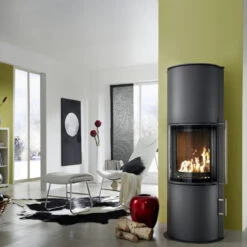 Nexus Aqua 180° Panorama Wasser Kaminofen 3+5 KW Gussgrau