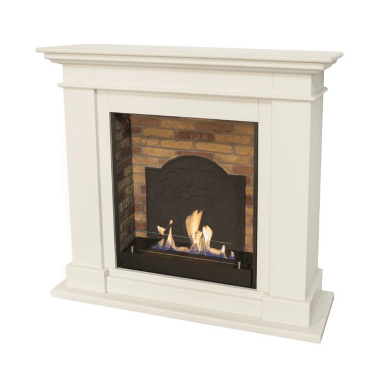 Kos Bioethanol Kamin Weiß Mit Steindekor Und Medaillon 3 Kos Bioethanol Kamin Weiß Mit Steindekor Und Medaillon
