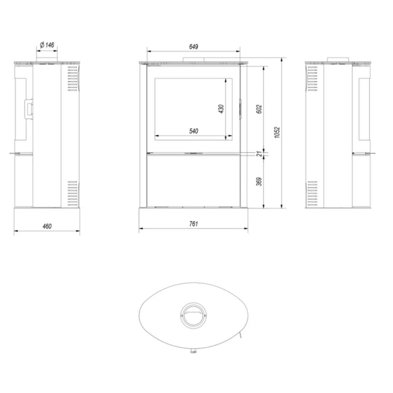 Koza AB/S/2 Kaminofen 10kW Mit Creme Kacheln 7 Koza AB/S/2 Kaminofen 10kW Mit Creme Kacheln – Bild 5