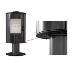 Koza AB/S/N/O/K Drehbarer Kaminofen 8kW Rote Kacheln -Derofenfuchs Verkäufe koza ab s n o kafel schwarz drehbar 1280x1280 3