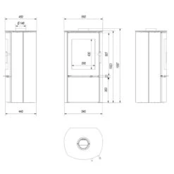 Falcon Kaminofen 10kW -Derofenfuchs Verkäufe kratki falcon 9 masse 1280x1280