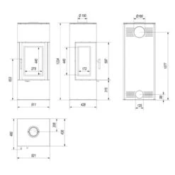 Thor View Black Edition Panorama Kaminofen 8kW 3 Sichtscheiben -Derofenfuchs Verkäufe kratki thor view masse 1280x1280