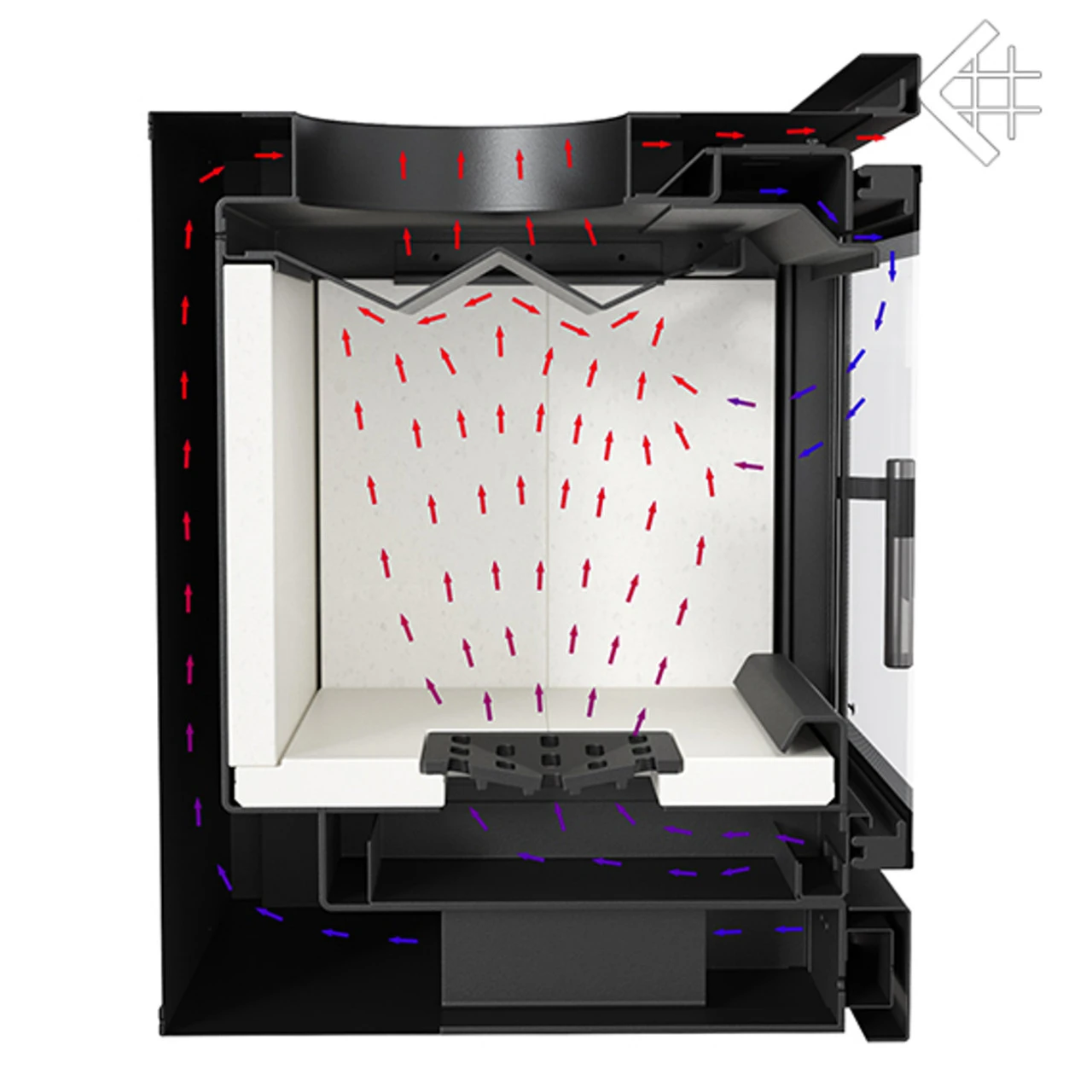 Arke 95 Warmluftkaminkassette 14 KW Mit Ventilator 12 Arke 95 Warmluftkaminkassette 14 KW Mit Ventilator – Bild 10