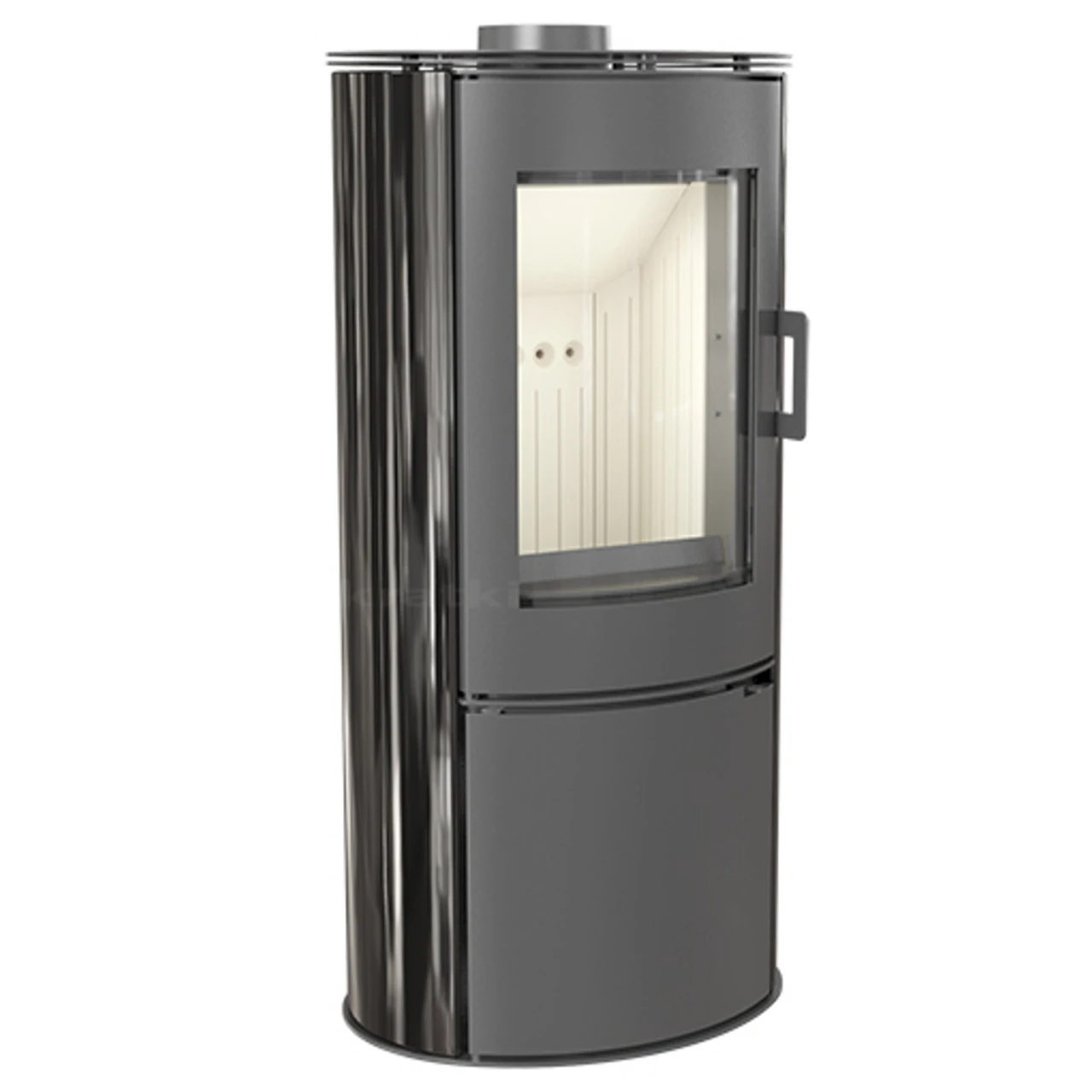 Koza AB/S/DR/K Kaminofen 8kW Schwarze Kacheln 3 Koza AB/S/DR/K Kaminofen 8kW Schwarze Kacheln