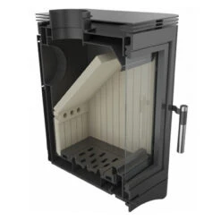 Koza K5/S/W Kaminofen 7kW Schwarz Offenes Holzfach -Derofenfuchs Verkäufe kratki koza k5 innen 1280x1280