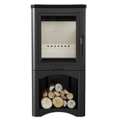 Koza K5/S/W Kaminofen 7kW Schwarz Offenes Holzfach -Derofenfuchs Verkäufe kratki koza k5 s n kaminofen front 1280x1280