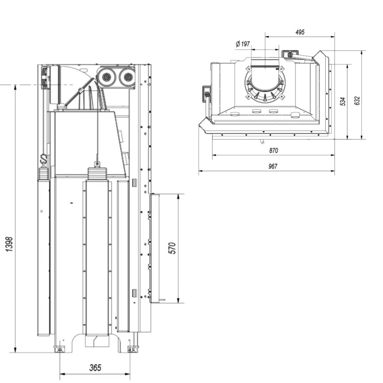MBA17 Warmluft-Kamineinsatz Rechtsverglast 17kW Mit Hebetür 8 MBA17 Warmluft-Kamineinsatz Rechtsverglast 17kW Mit Hebetür – Bild 6