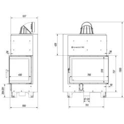 MBA17 Warmluft-Eckkamineinsatz 17kW Rechtsverglast 19 MBA17 Warmluft-Eckkamineinsatz 17kW Rechtsverglast -Derofenfuchs Verkäufe kratki mba rechts masse1 1280x1280