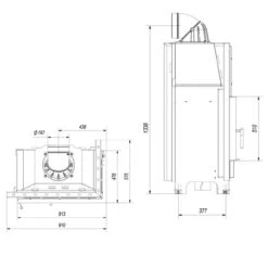 MBO Warmluft-Eckkamineinsatz 15kW Rechts Verglast 21 MBO Warmluft-Eckkamineinsatz 15kW Rechts Verglast -Derofenfuchs Verkäufe kratki mbo 15 rechts masse1 1280x1280