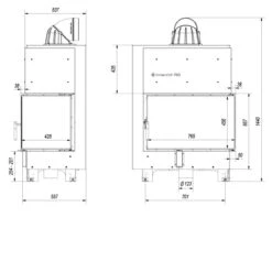 MBO Warmluft-Eckkamineinsatz 15kW Rechts Verglast 22 MBO Warmluft-Eckkamineinsatz 15kW Rechts Verglast -Derofenfuchs Verkäufe kratki mbo 15 rechts masse2 1280x1280
