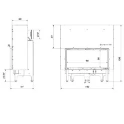 Nadia 14 Warmluft-Kamineinsatz 14kW Mit Hebetür -Derofenfuchs Verkäufe kratki nadia 14 hebetuer masse2 1280x1280