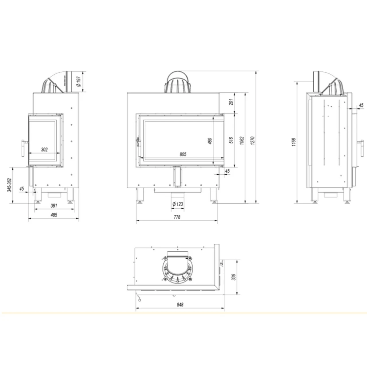 Lucy 14 Warmluft Kamineinsatz Rechtsverglast 14kW 7 Lucy 14 Warmluft Kamineinsatz Rechtsverglast 14kW – Bild 5