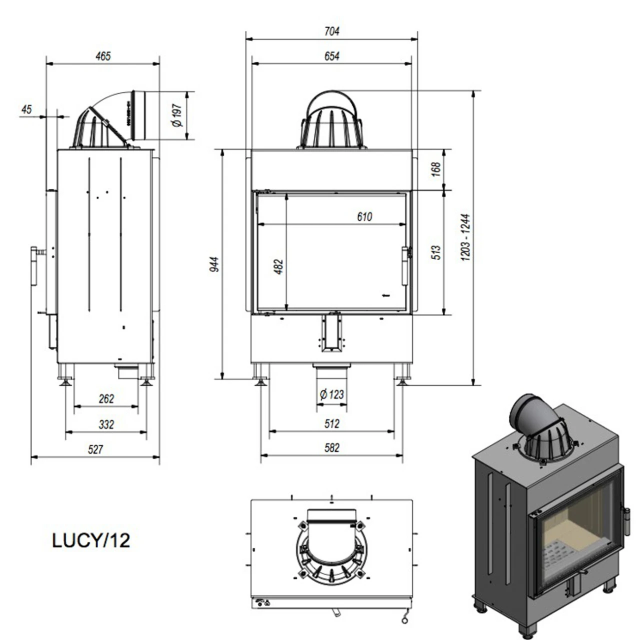 Lucy 12 Warmluft Kamineinsatz 12kW 10 Lucy 12 Warmluft Kamineinsatz 12kW – Bild 8