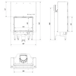 Nadia 10 Warmluft Kamineinsatz 10kW Mit Hebetür -Derofenfuchs Verkäufe masse1 nadia 10 hebetuer 1280x1280