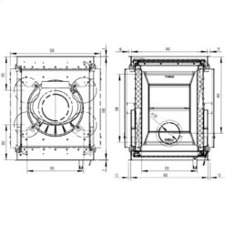 Tunnel Kamineinsatz 45x51KII 6kW DIBt 17 Tunnel Kamineinsatz 45x51KII 6kW DIBt -Derofenfuchs Verkäufe masse 2 45k ii 1280x1280