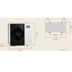 Mitsubishi Zubadan Wärmepumpen-Set 1.12 Split-System 8 KW Mit Hydromodul -Derofenfuchs Verkäufe masse mitsubishi aussengeraet 1280x1280