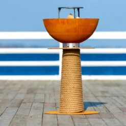 Juno 600 Gartenkamin Plancha Grill Cortenstahl