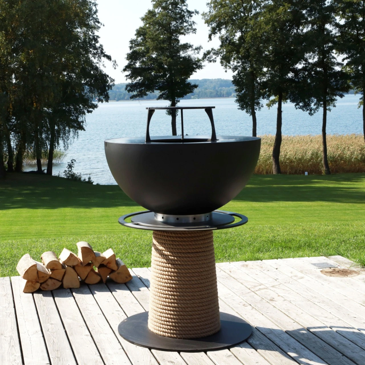 Juno 1000 Gartenkamin Plancha Grill Schwarz 5 Juno 1000 Gartenkamin Plancha Grill Schwarz – Bild 3