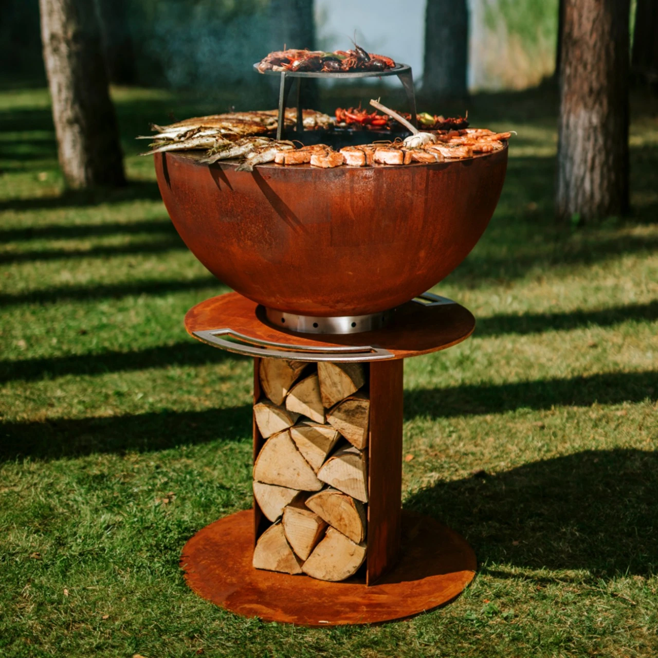 Stilo 1000 Plancha Grill Gartenkamin Cortenstahl 4 Stilo 1000 Plancha Grill Gartenkamin Cortenstahl – Bild 2