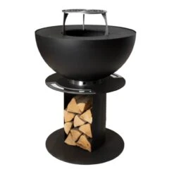 Stilo 1000 Plancha Grill Gartenkamin Schwarz