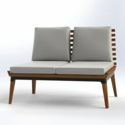 Nexo Iroko-Holz Zweisitzer Garten Sofa Schwarz -Derofenfuchs Verkäufe masuria nexo sofa2 gartenmoebel outdoor schwarz web2 1280x1280