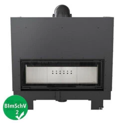 MB100 Panorama Warmluftkamineinsatz 14kw -Derofenfuchs Verkäufe mb100 vorne 1280x1280