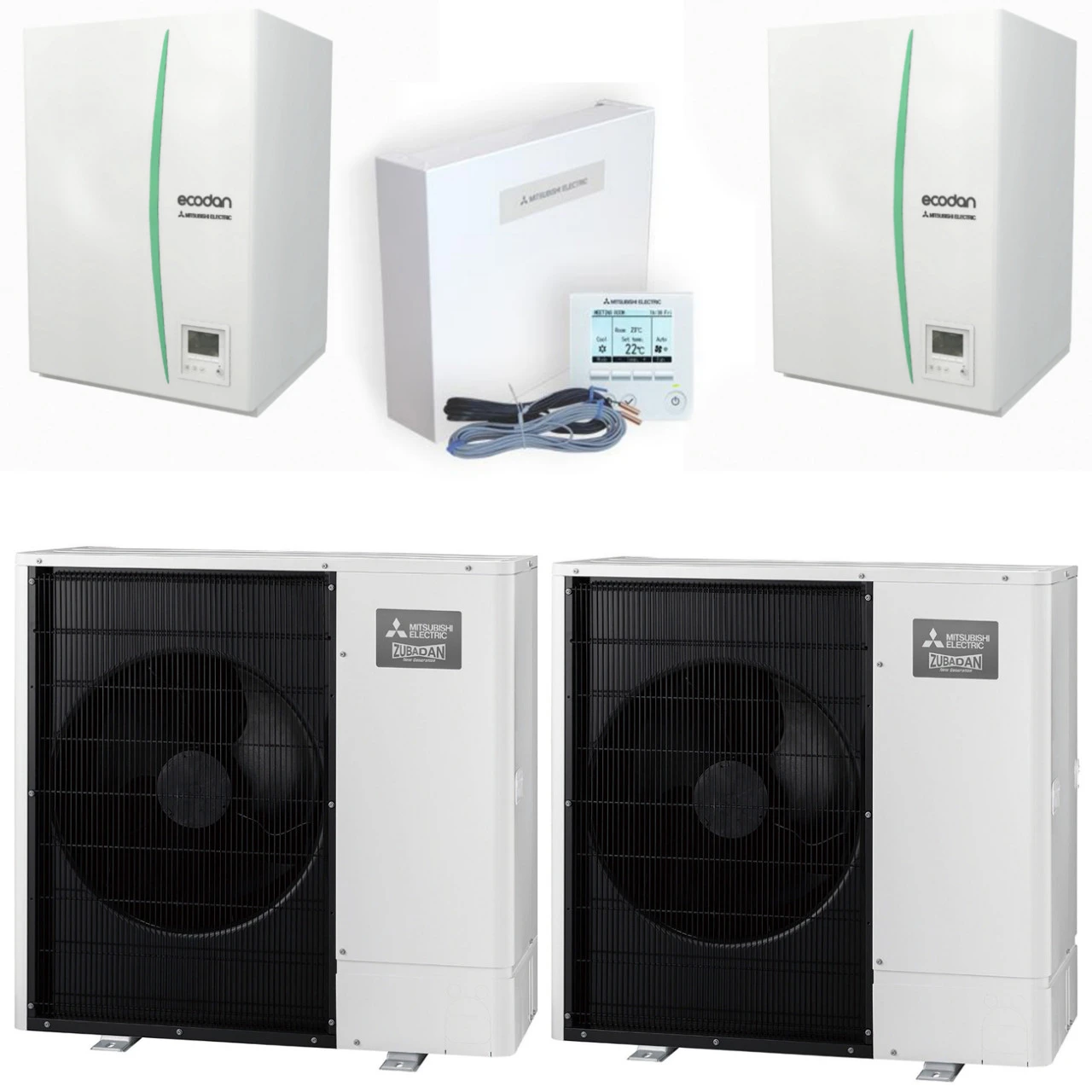 Zubadan Inverter Mit Hydromodul Kaskade Set Mit 16 Kw - SZ 2.80 Heizen 3 Zubadan Inverter Mit Hydromodul Kaskade Set Mit 16 Kw - SZ 2.80 Heizen