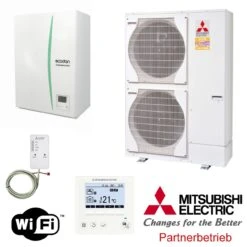Mitsubishi Zubadan 23 KW Wärmepumpen-Set 3.5 Hydromodul Heizen/Kühlen