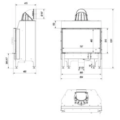 Nadia 12 Warmluft Kamineinsatz 12kW -Derofenfuchs Verkäufe nadia 12 masse 1280x1280