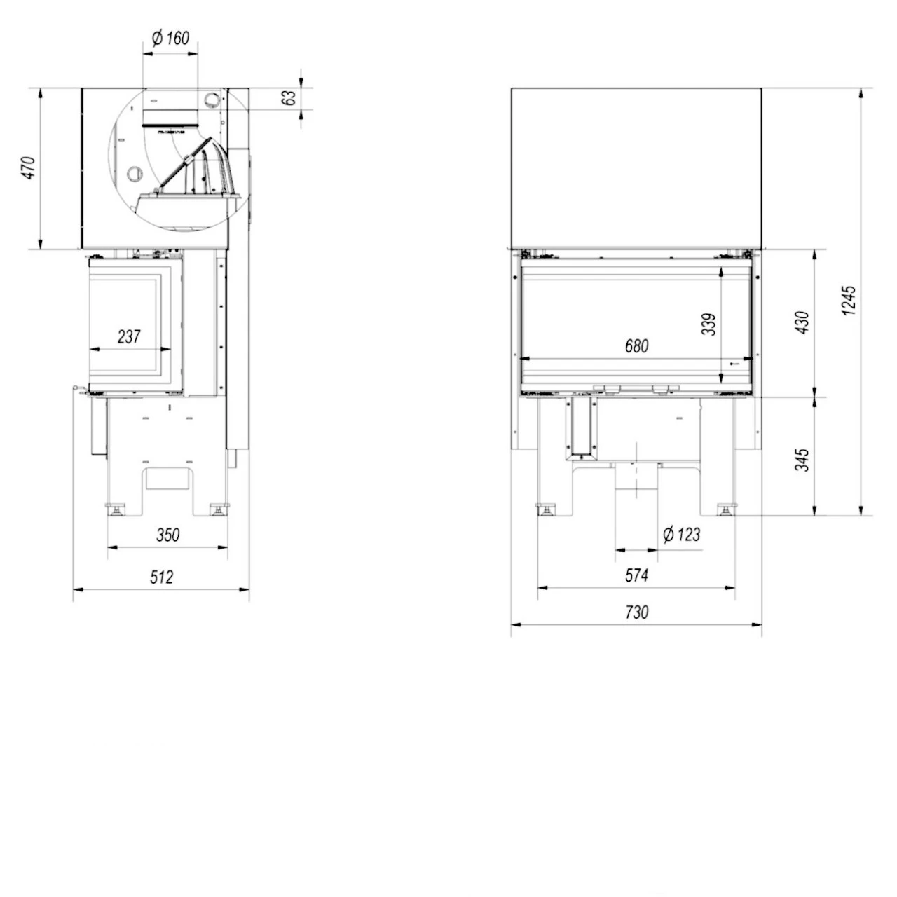 Easy Box NBC 7 Panorama Kaminbausatz Weiß 7kW 16 Easy Box NBC 7 Panorama Kaminbausatz Weiß 7kW – Bild 14