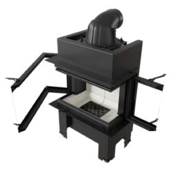 Easy Stone Box NBC 7 Panorama Kaminbausatz Zimbabwe 7kW -Derofenfuchs Verkäufe nbc7 kamineinsatz schwenktuer panorama web4 1280x1280