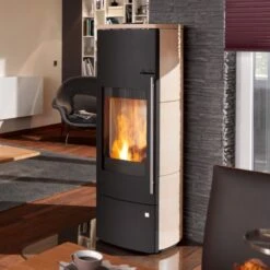 Nevado Aqua Wasser-Kaminofen 3+5kW Caffe Latte Keramik