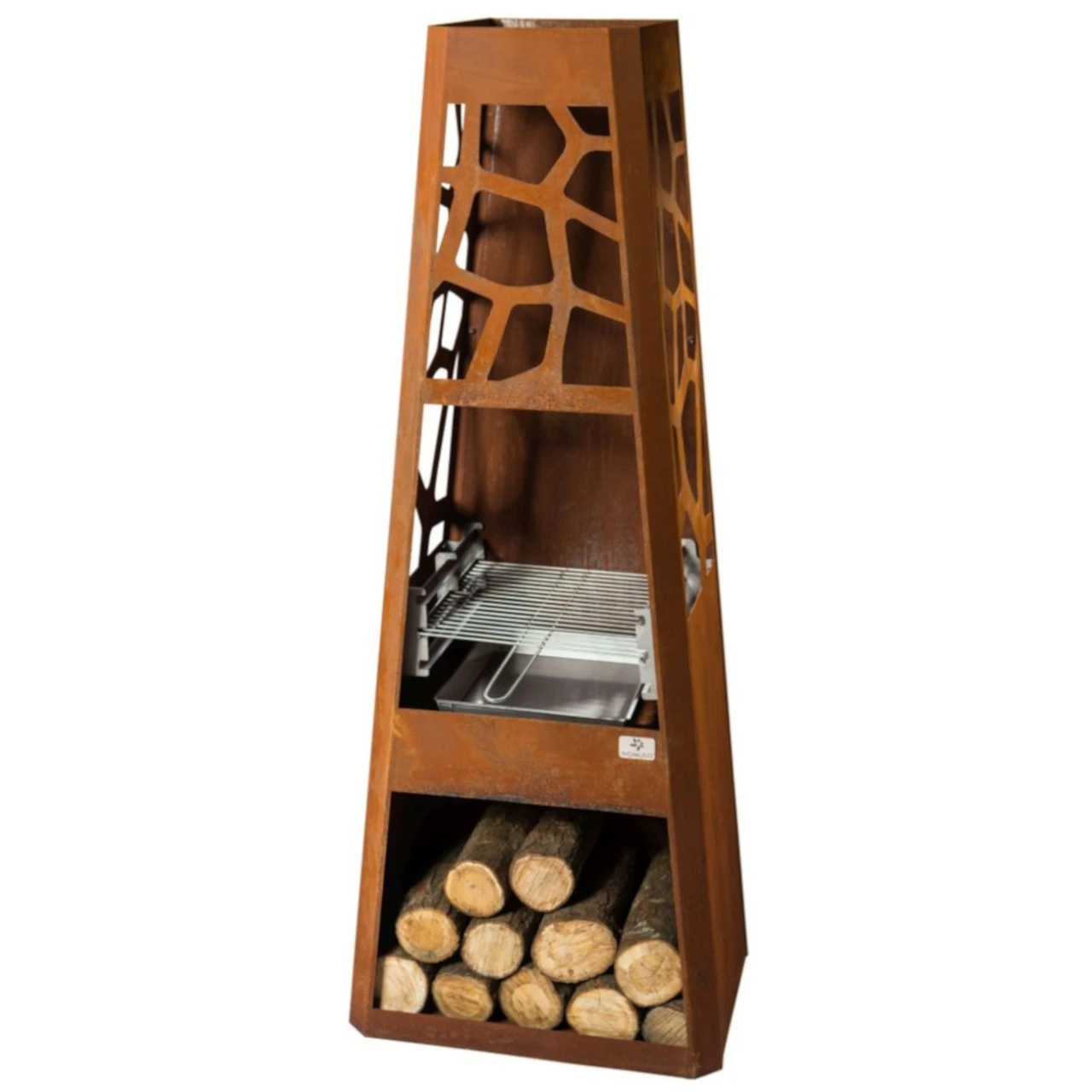 Gartenkamin / Grill BLF-01 Cortenstahl 4 Gartenkamin / Grill BLF-01 Cortenstahl – Bild 2