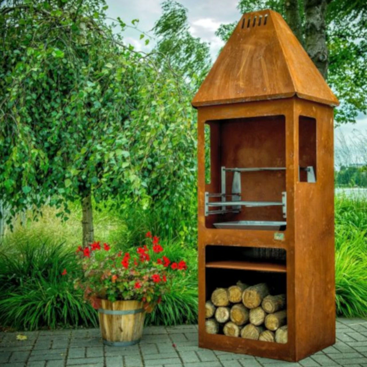 Gartenkamin / Grill BLF-14 Cortenstahl 3 Gartenkamin / Grill BLF-14 Cortenstahl