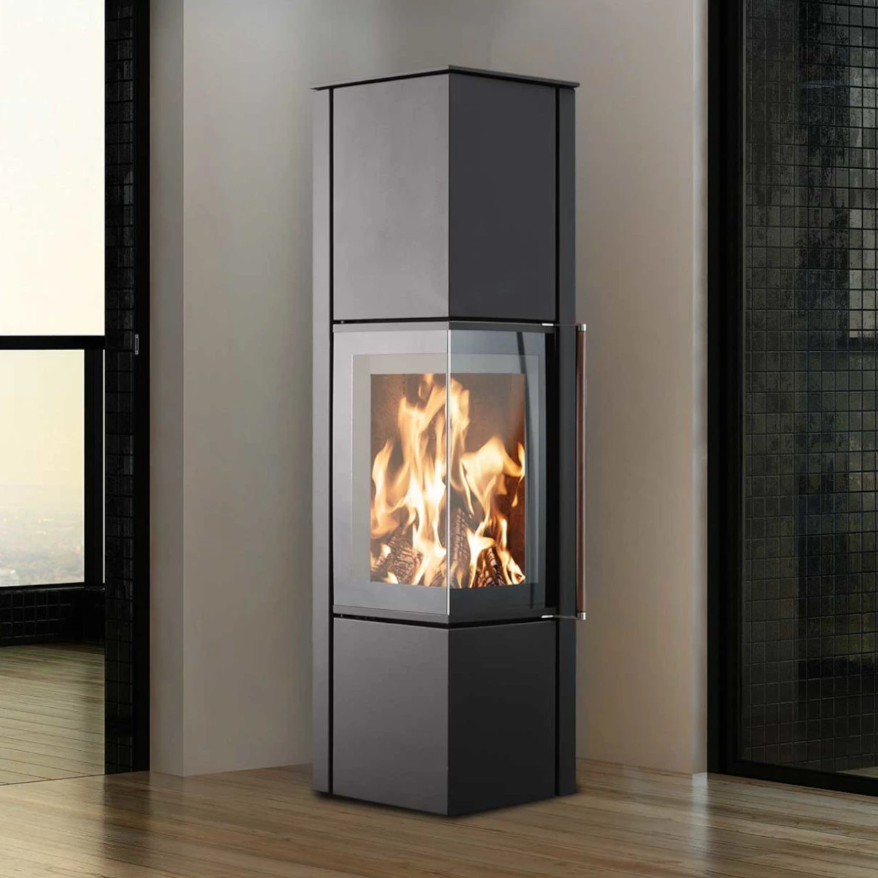 Canto AMS Stahl Kaminofen 6kW Optionaler Speicherofen 4 Canto AMS Stahl Kaminofen 6kW Optionaler Speicherofen – Bild 2