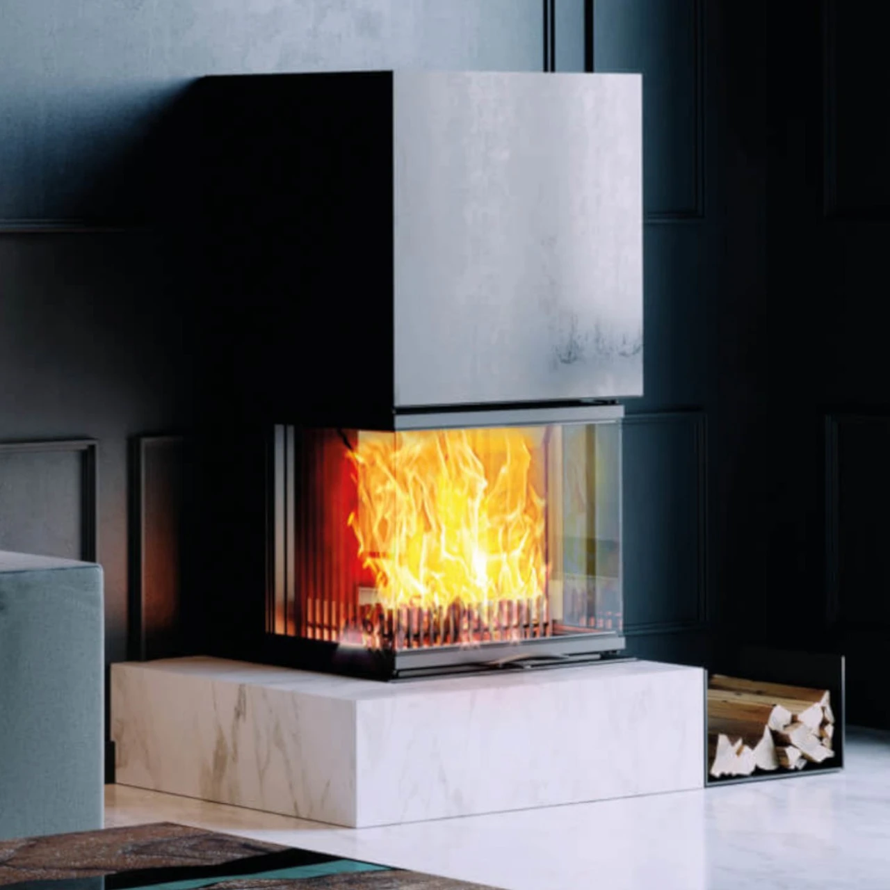 VUUR DRIE 60 Panorama Kamineinsatz 12kW 4 VUUR DRIE 60 Panorama Kamineinsatz 12kW – Bild 2